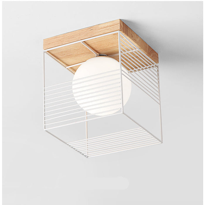 Carvallo – Modern geometrisk taklampa med sfärisk glödlampa för moderna hem