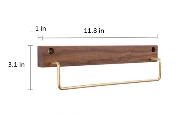 Carvallo – Elegant Bökved Towel Rack with Brass Accents