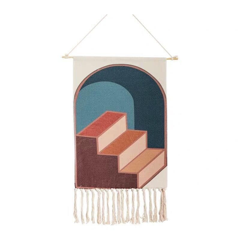 Carvallo – Handvävd Bomullsväggtavla med Geometrisk Design