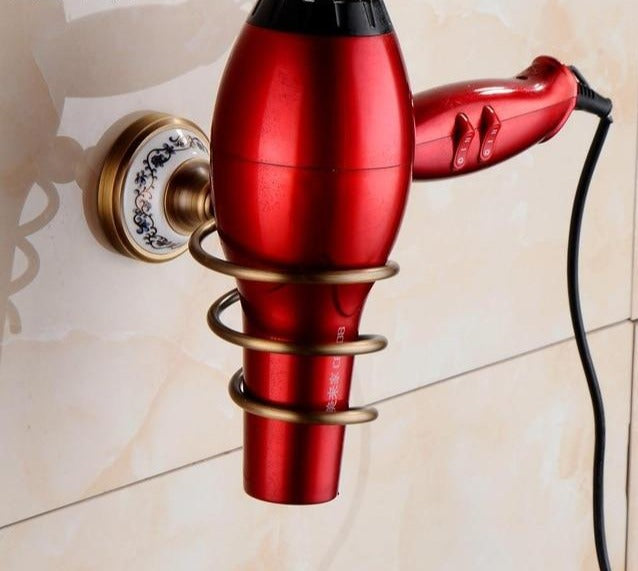 Royaleva Antik Brons Badaccessoarer – Vintage Koppar med Keramiska Accenter