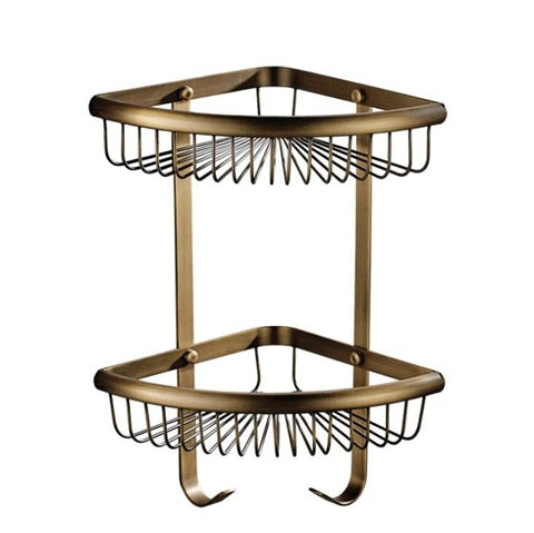 Royaleva Antik Brons Badaccessoarer – Vintage Koppar med Keramiska Accenter