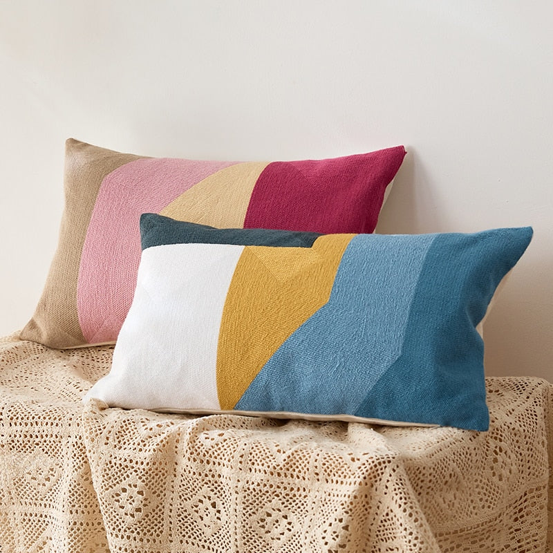 Carvallo Modern Geometrisk Lumbar Kuddeöverdrag