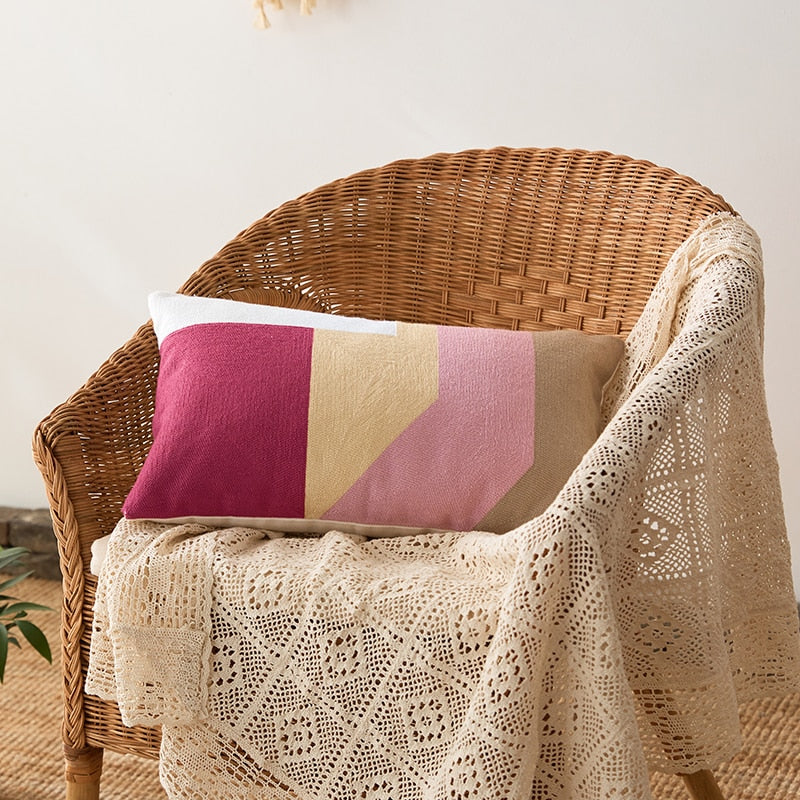 Carvallo Modern Geometrisk Lumbar Kuddeöverdrag