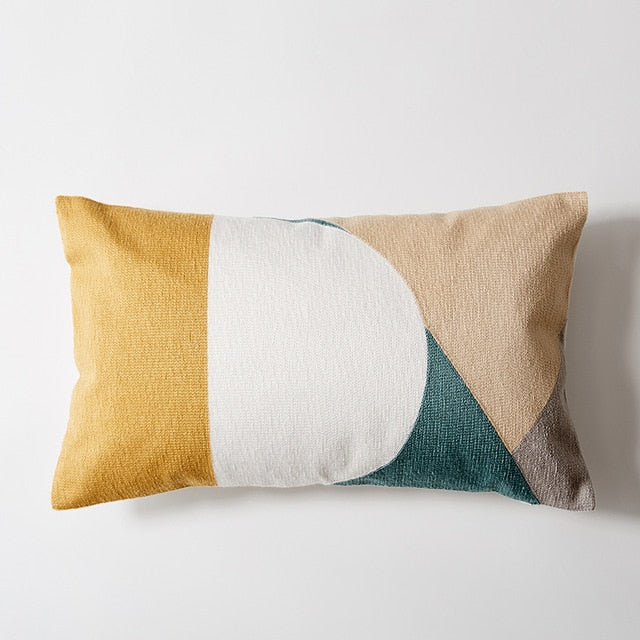 Carvallo Modern Geometrisk Lumbar Kuddeöverdrag
