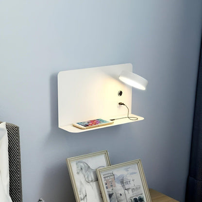 LED-vägglampa med USB-laddfunktion – Mjukt, Varmt Ljus med På-/Av-knapp