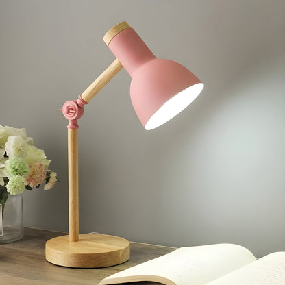 SwivelScandi Lampa - Kreativ LED Skrivbords lampa tillverkad av trä