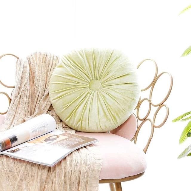 Carvallo Sammet Rund Kudde