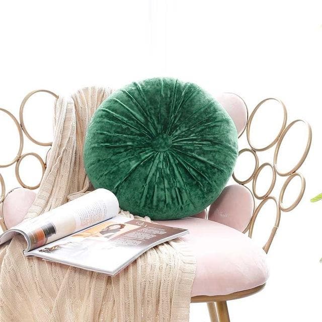 Carvallo Sammet Rund Kudde