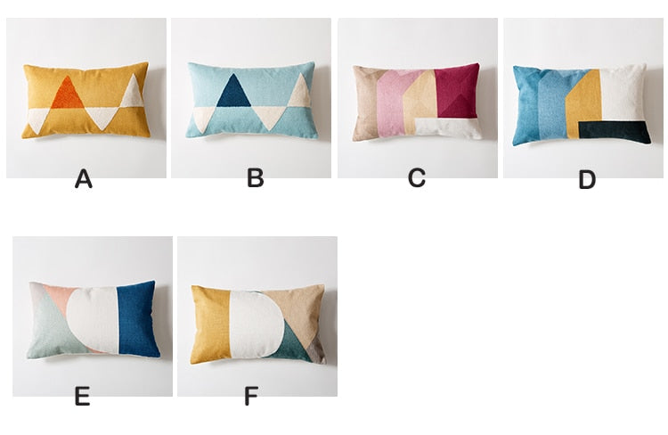 Carvallo Modern Geometrisk Lumbar Kuddeöverdrag