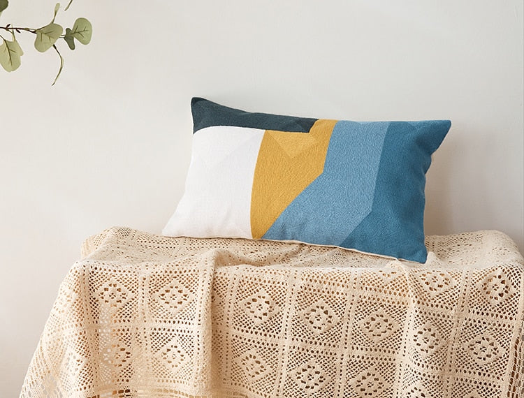 Carvallo Modern Geometrisk Lumbar Kuddeöverdrag