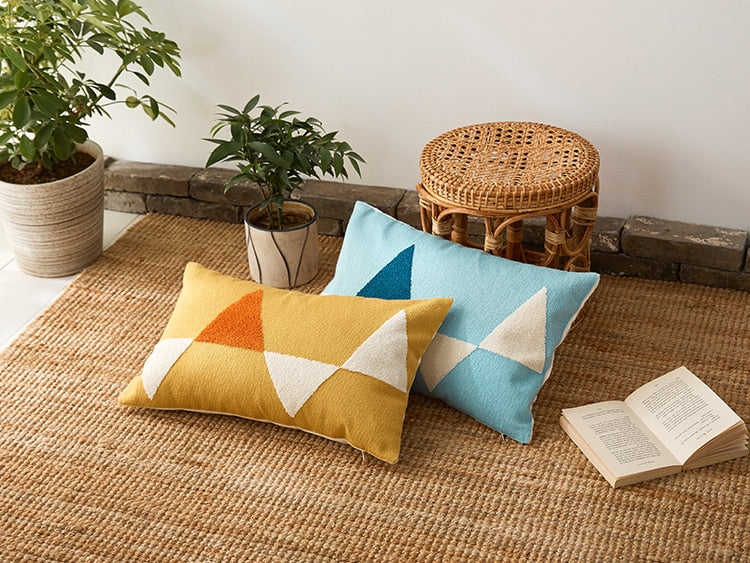 Carvallo Modern Geometrisk Lumbar Kuddeöverdrag