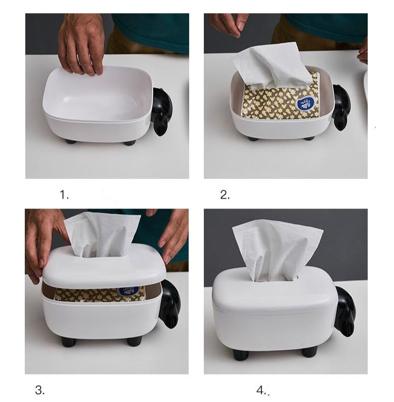 Carvallo – Lekfull Får Vävnadslåda med Stilren Design