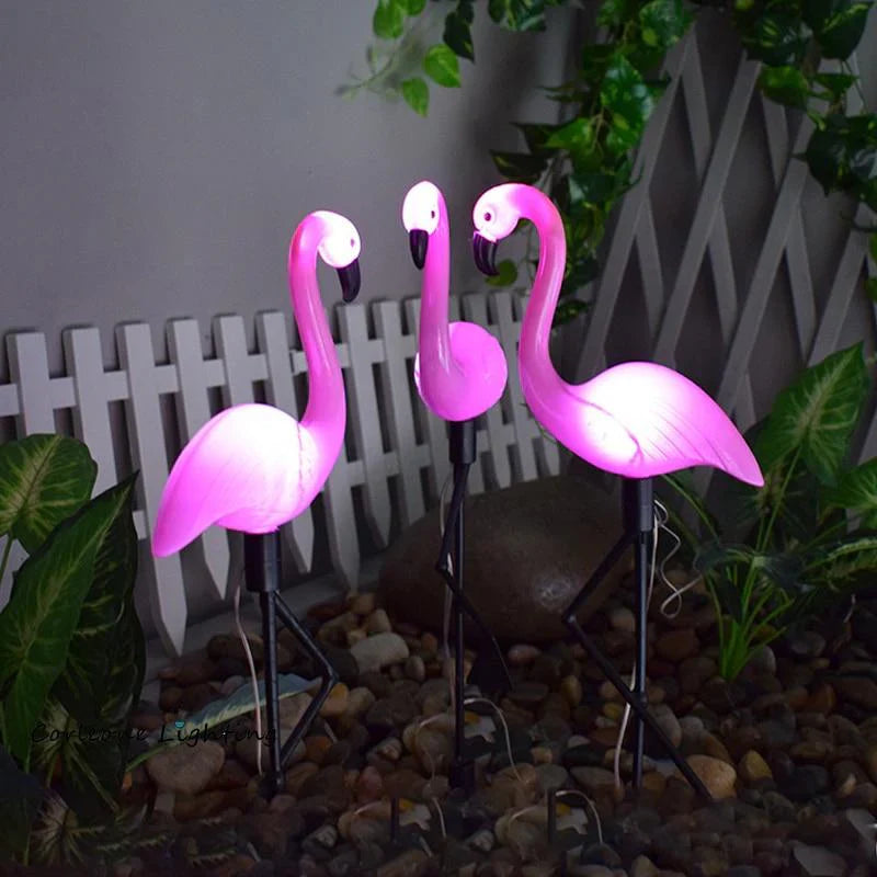 Carvallo - Solcellespotslampa med flamingodesign för utomhusstämning och charme