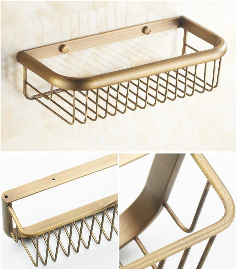 Royaleva Antik Brons Badaccessoarer – Vintage Koppar med Keramiska Accenter