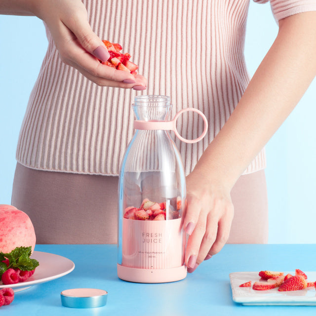 Bärbar Elektrisk Fruktjuicer Blandare Flaska USB Laddning