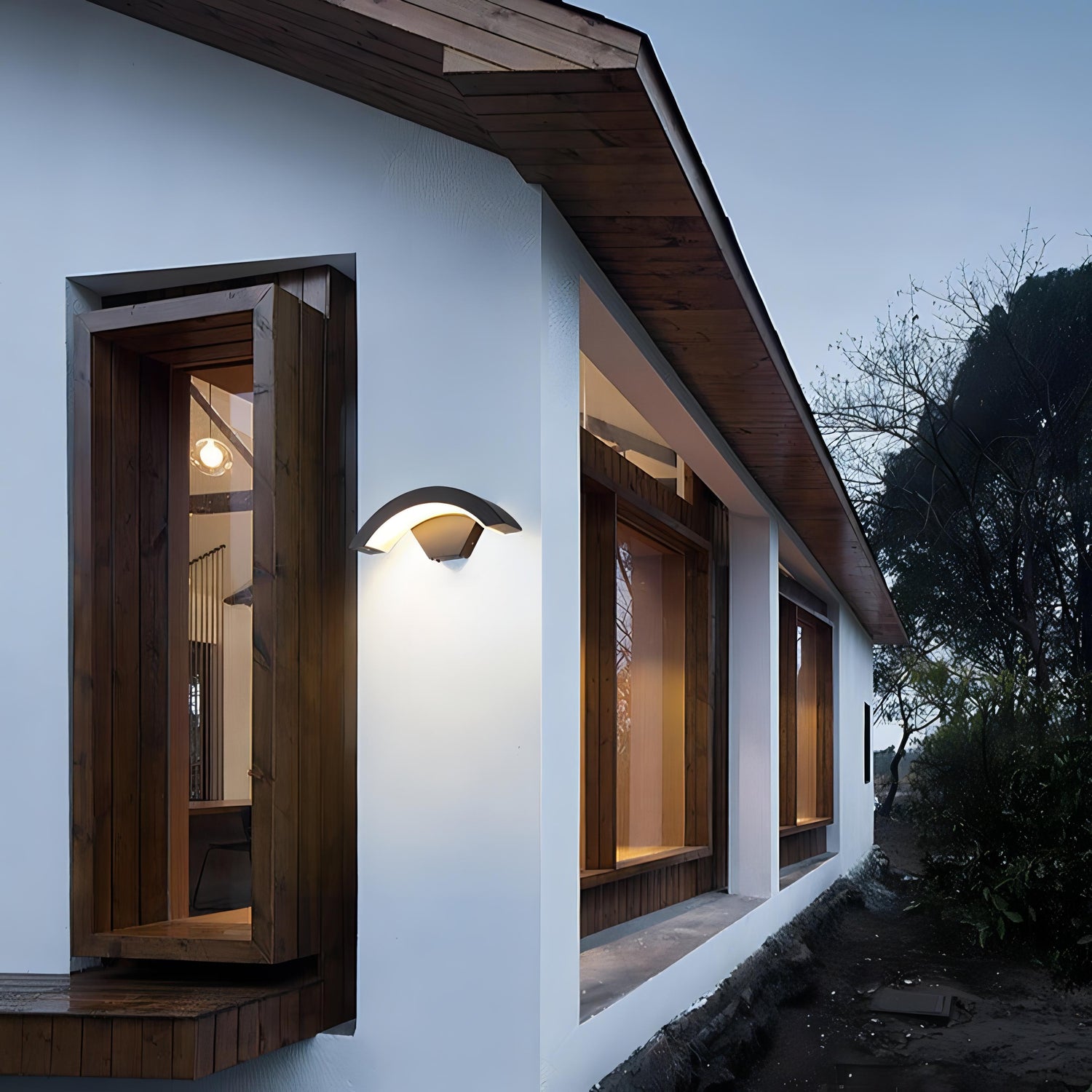 Basil - Krökt Pan Vattentät Utomhus Vägglampa Bar