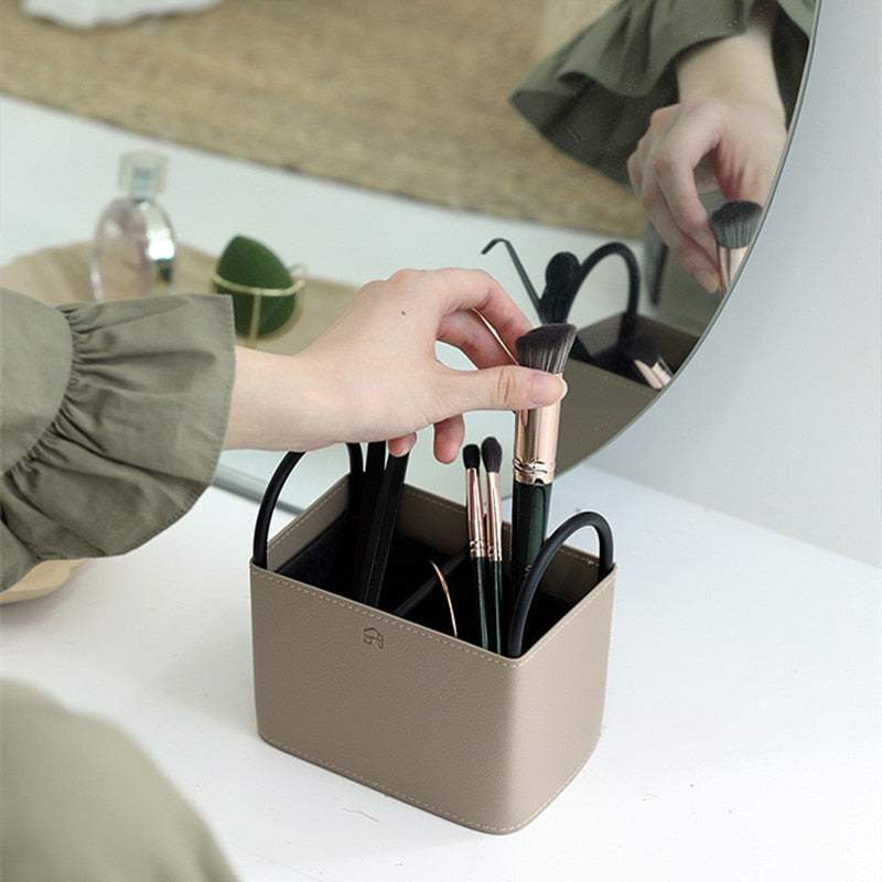 Carvallo Läder Förvaringskorg