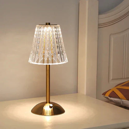 AuraLux - Guldcrystal Bordslampa