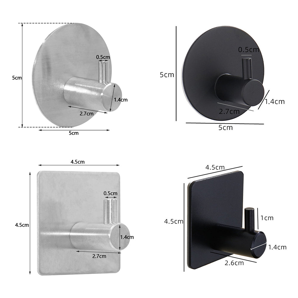 Carvallo – Självhäftande rostfria stål'hakar för badrum, kök och mer
