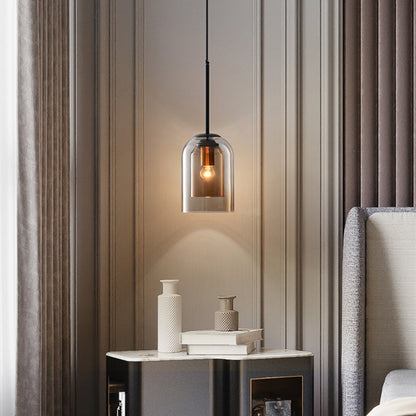 Mica Mid-Century Hänglampa med Dubbel Glas