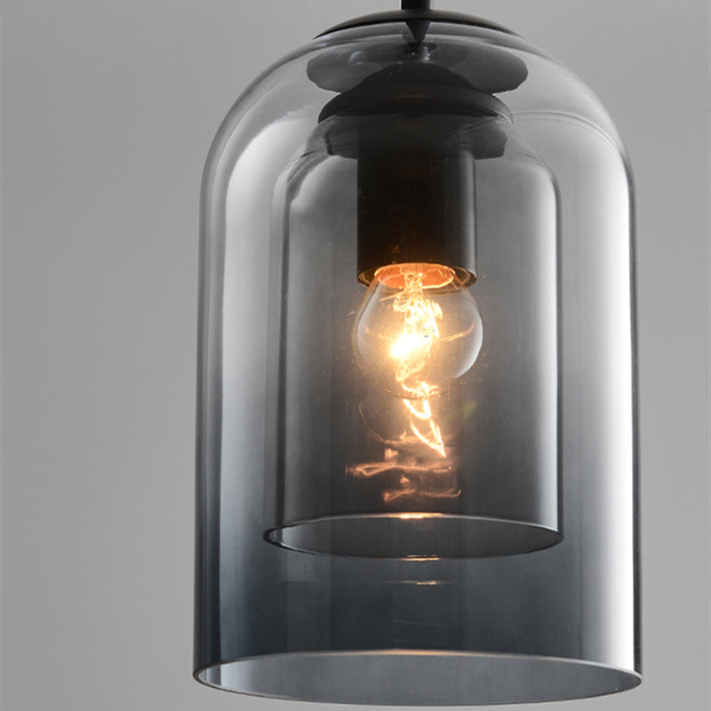 Mica Mid-Century Hänglampa med Dubbel Glas