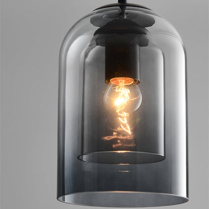 Mica Mid-Century Hänglampa med Dubbel Glas