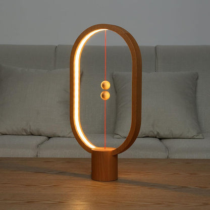 Trä Bordslampa med Magnetisk Strömbrytare Ljus