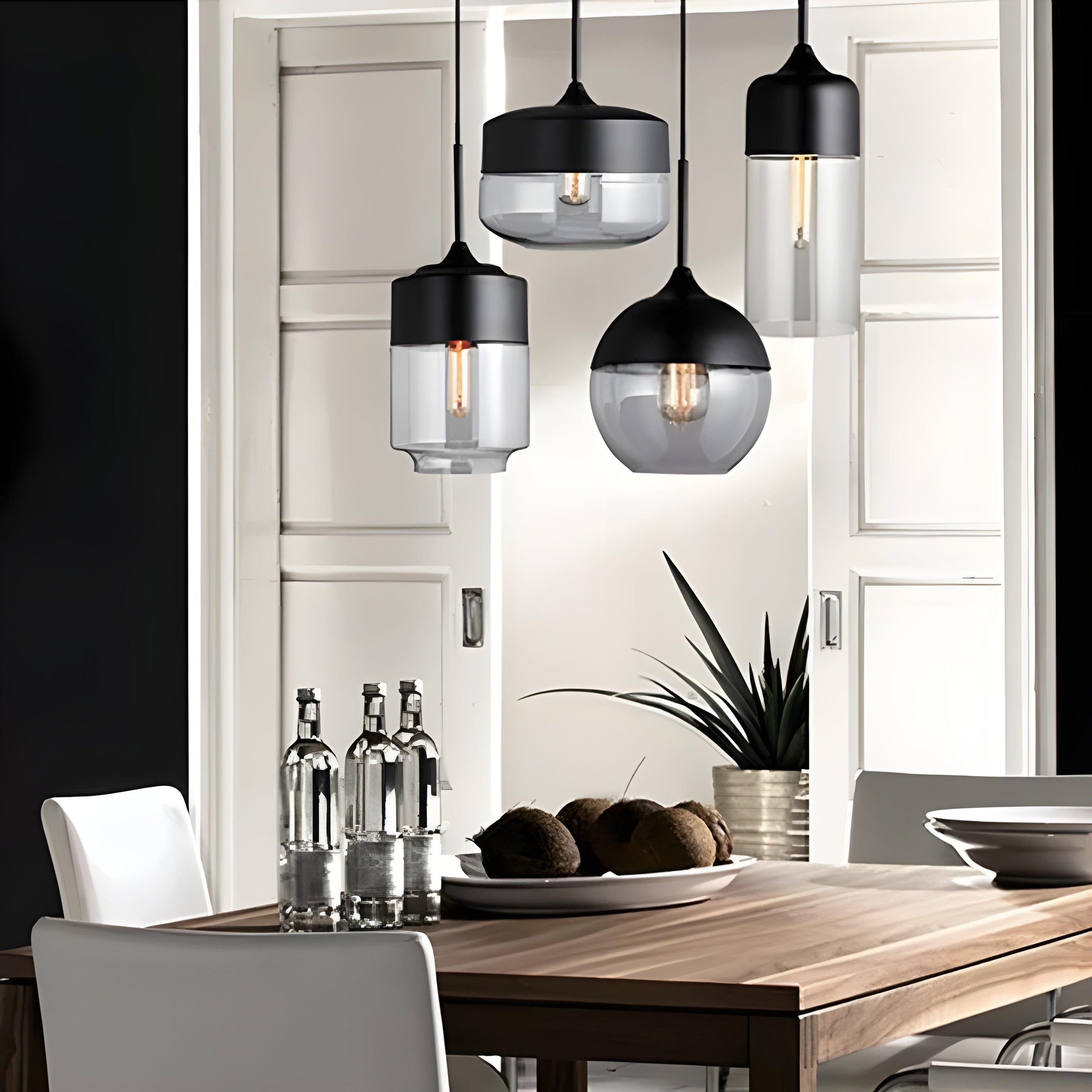 LED-Hänglampa i glas – Modern, skandinavisk design för stiliga vardagsrum
