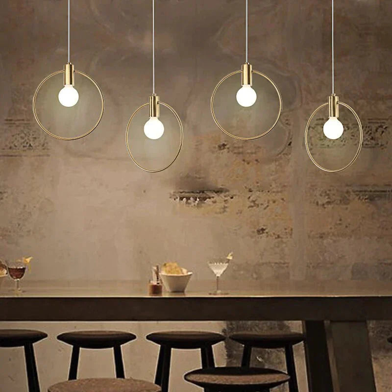 Skandinavisk Ring Hänglampan – Snygg Industriell Stil
