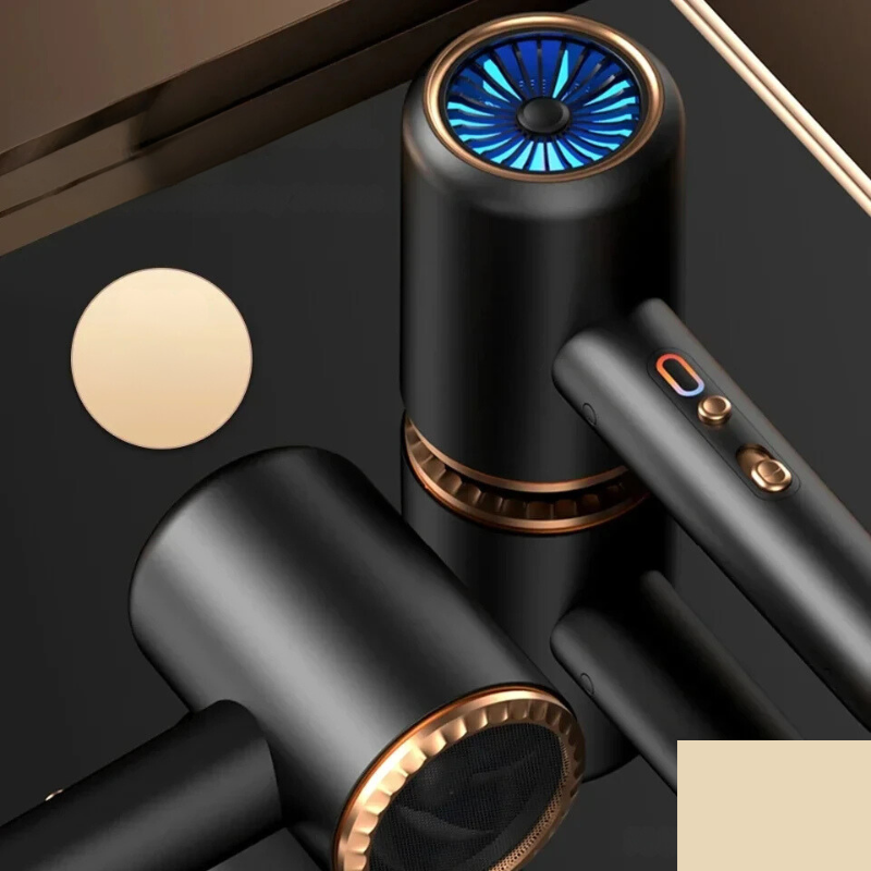 Hårtork med ionisk teknik och stylingverktyg