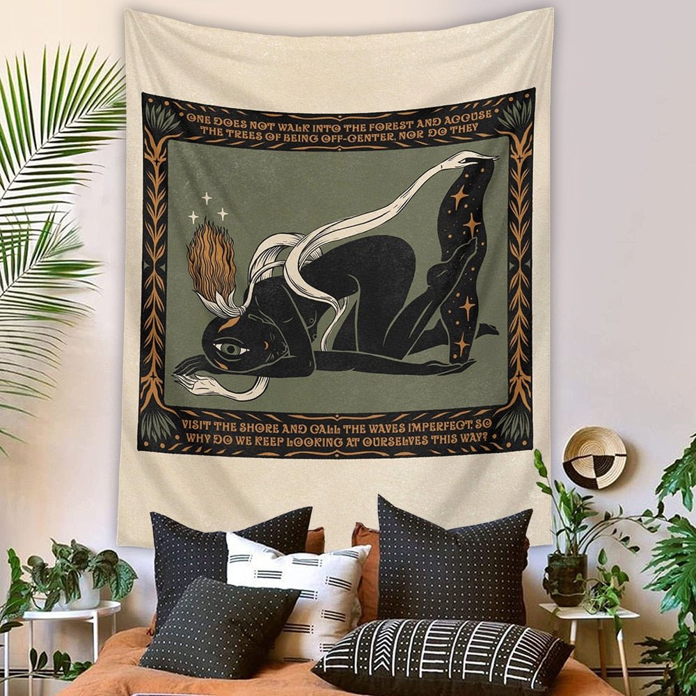 Psykedelisk Mandala Tapestry Vägghängande 100% Polyester