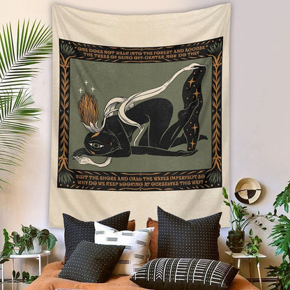 Psykedelisk Mandala Tapestry Vägghängande 100% Polyester