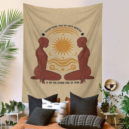 Psykedelisk Mandala Tapestry Vägghängande 100% Polyester