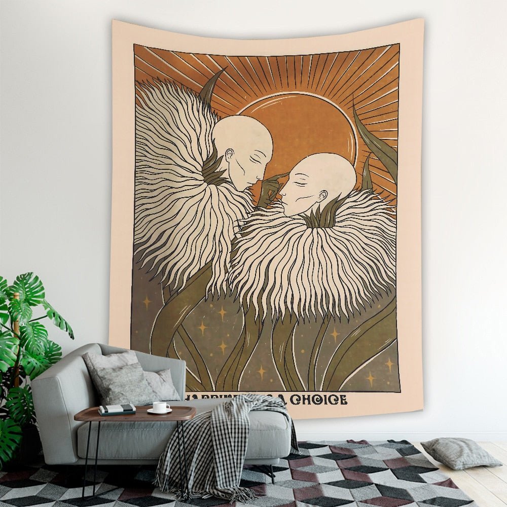 Psykedelisk Mandala Tapestry Vägghängande 100% Polyester