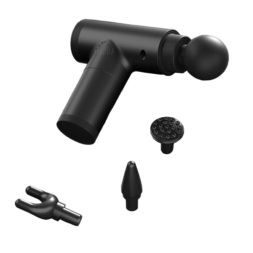 PulsePro Mini – Kompakt fascia pistol med 6 hastighetsinställningar &amp; 4 massagehuvuden