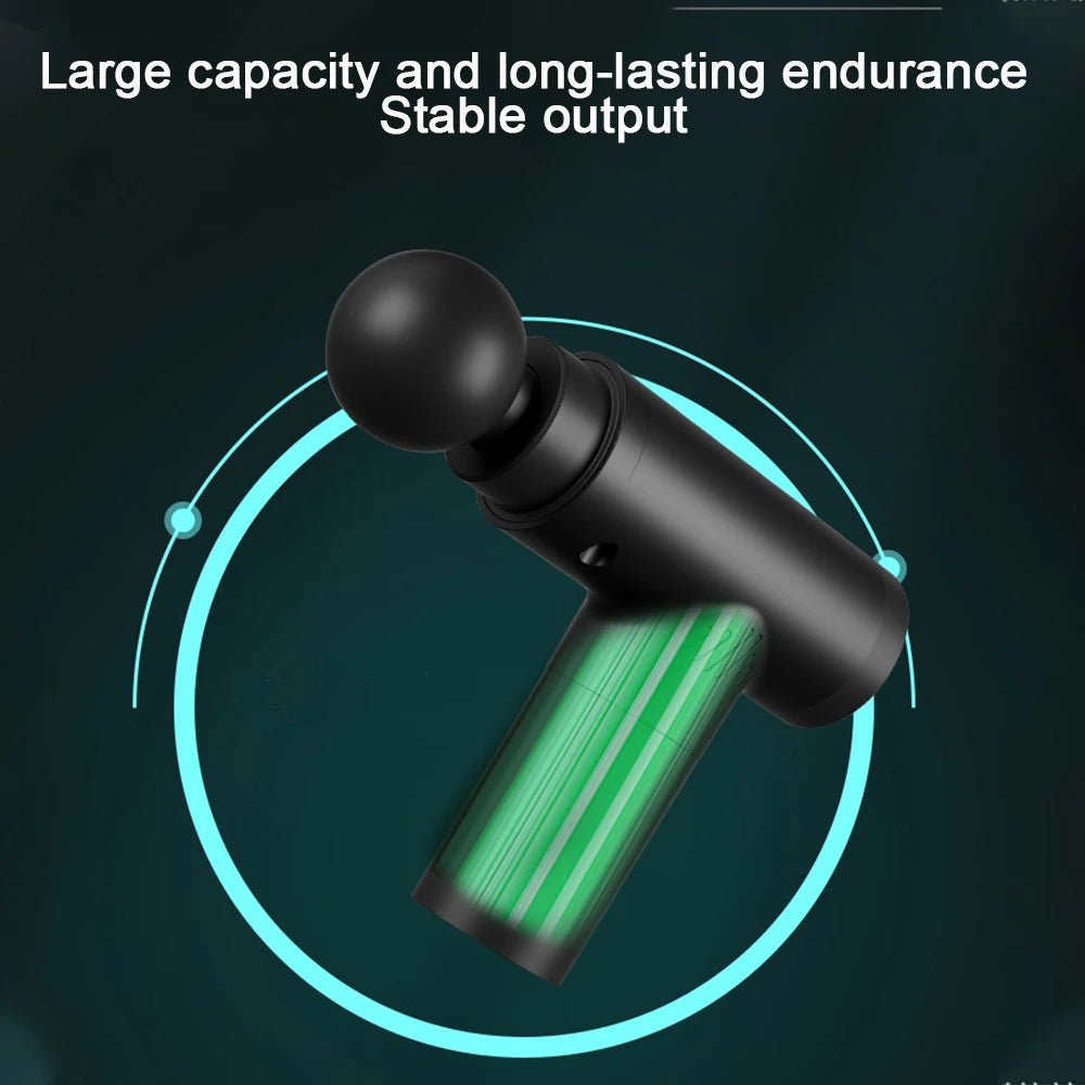 PulsePro Mini – Kompakt fascia pistol med 6 hastighetsinställningar &amp; 4 massagehuvuden