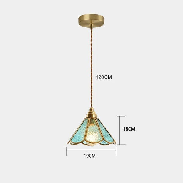 Klassisk Glasmålning Taklampa