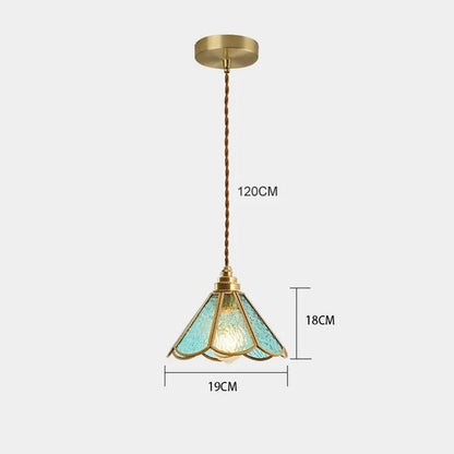Klassisk Glasmålning Taklampa