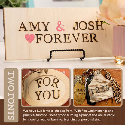 PYROCRAFT – DIY träbränningsset med 26 bokstavsgravyrmunstycken