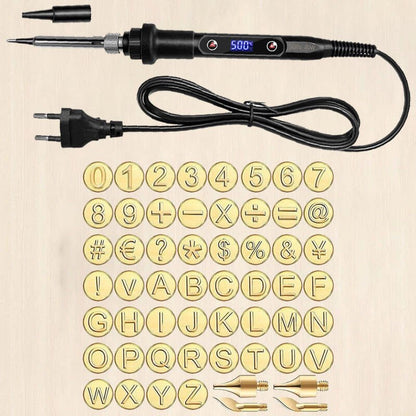 PYROCRAFT – DIY träbränningsset med 26 bokstavsgravyrmunstycken