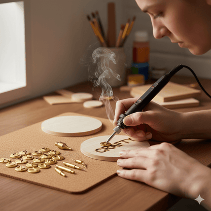 PYROCRAFT – DIY träbränningsset med 26 bokstavsgravyrmunstycken