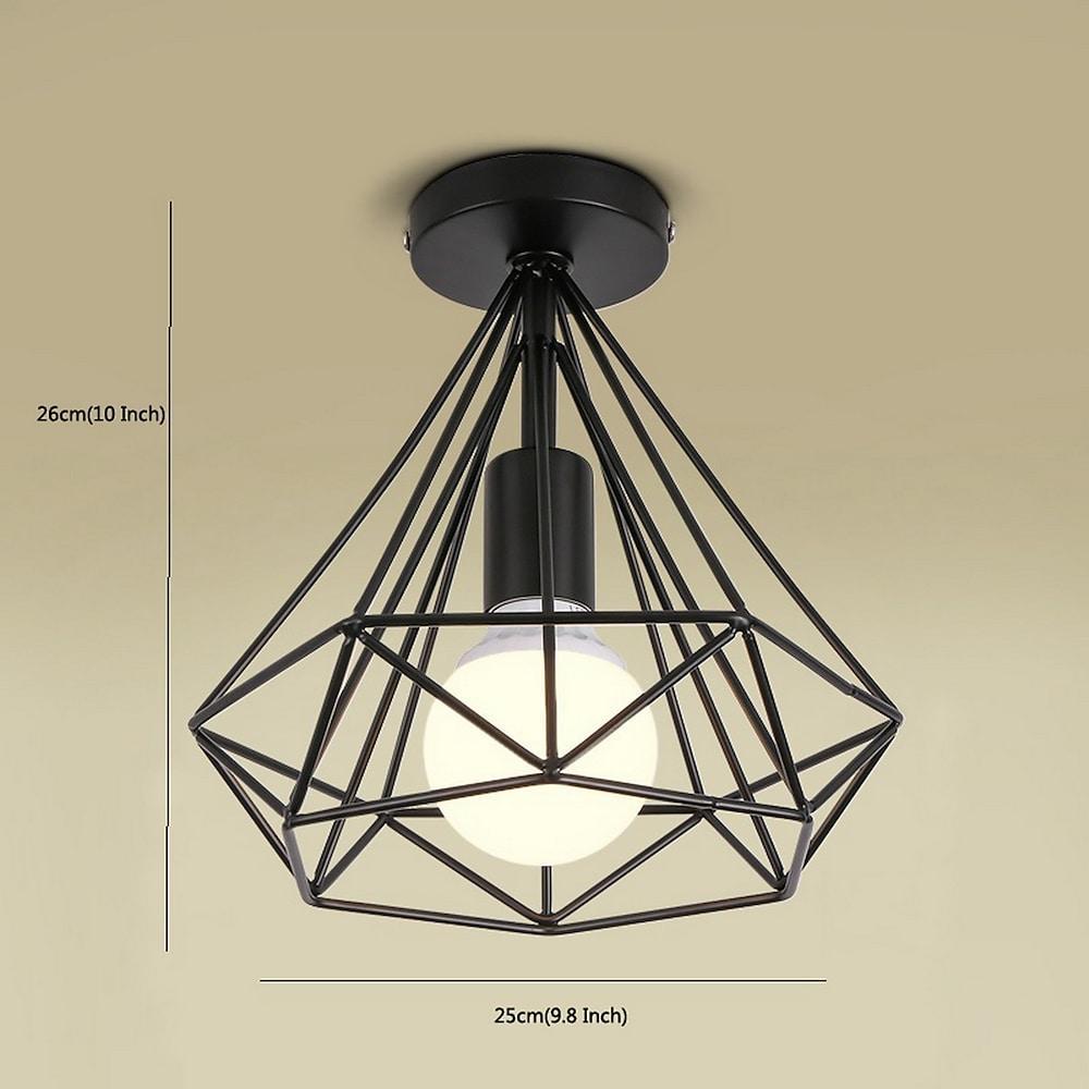 1-Ljus Mini Metall Geometrisk LED Retro Taklampa