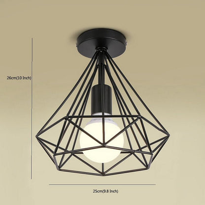 1-Ljus Mini Metall Geometrisk LED Retro Taklampa