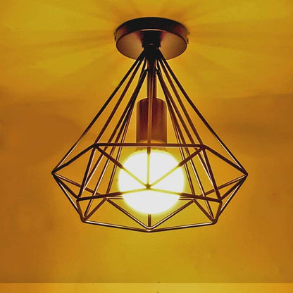 1-Ljus Mini Metall Geometrisk LED Retro Taklampa