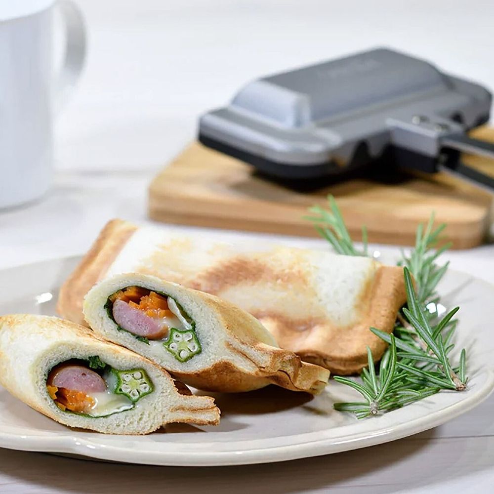 Quickgrill Sandwichmaker – Kompakt non-stick sandwichpress för snabba, krispiga måltider på 3 minuter