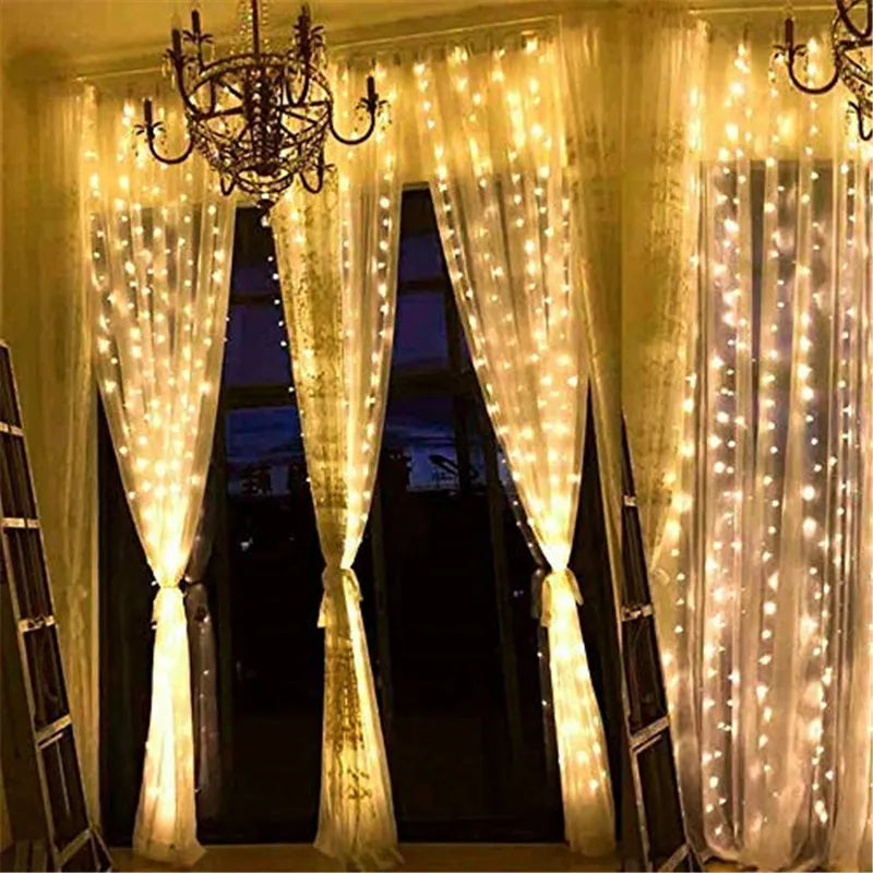 Royaleva Fairy Curtain Lights - Vattentålig med 8 Belysningslägen