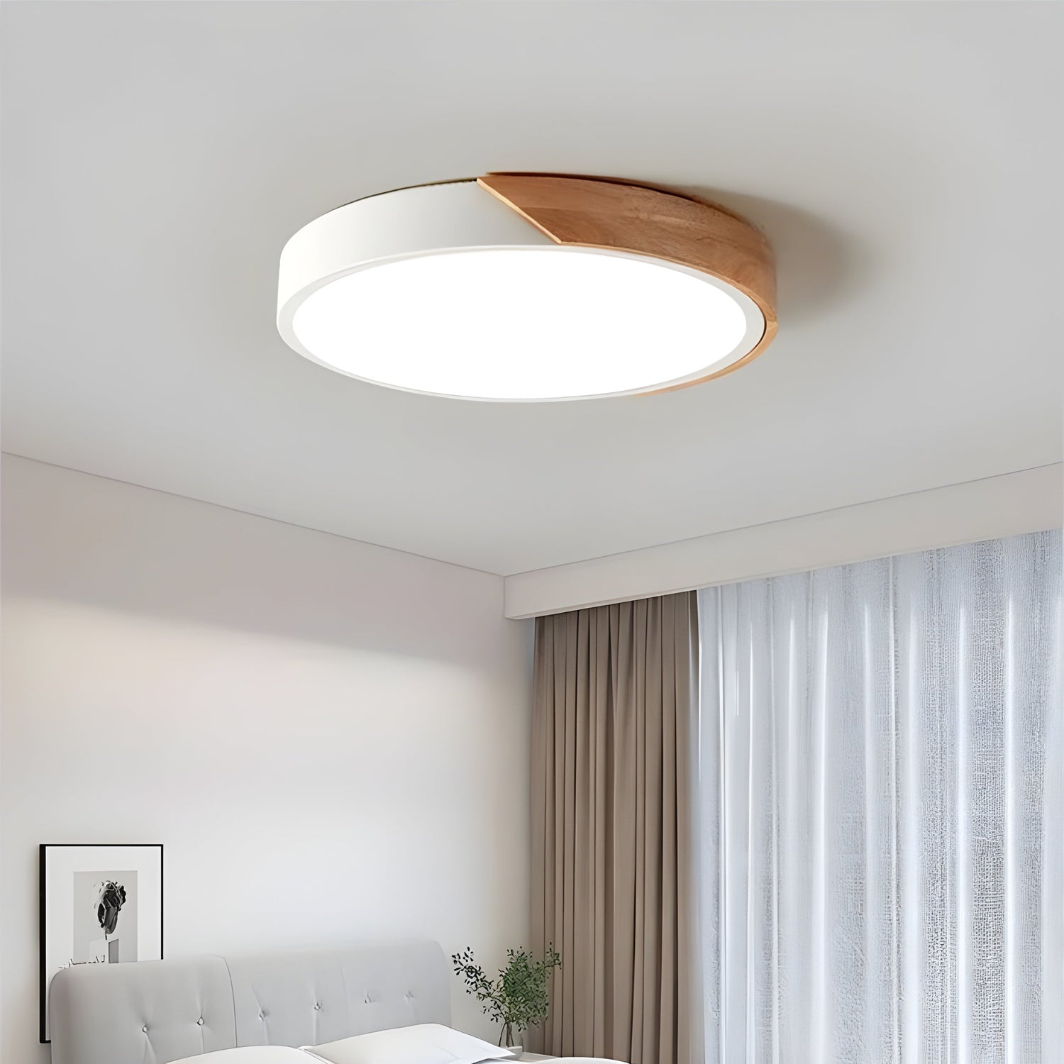 LED-taklampa i trä - Dekorativ &amp; Modern i mjuka macarons färger Skandinaviskt design