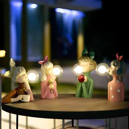 Alunora | Skulptural LED-bordlampa med stämningsljus &amp; USB-drift