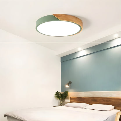 LED-taklampa i trä - Dekorativ &amp; Modern i mjuka macarons färger Skandinaviskt design