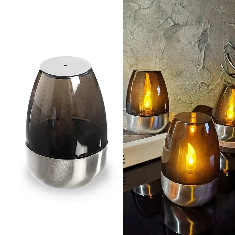 LuxRoyale Solar Vattentät LED Glasljus - Elegant Utomhus- och Inomhusbelysning